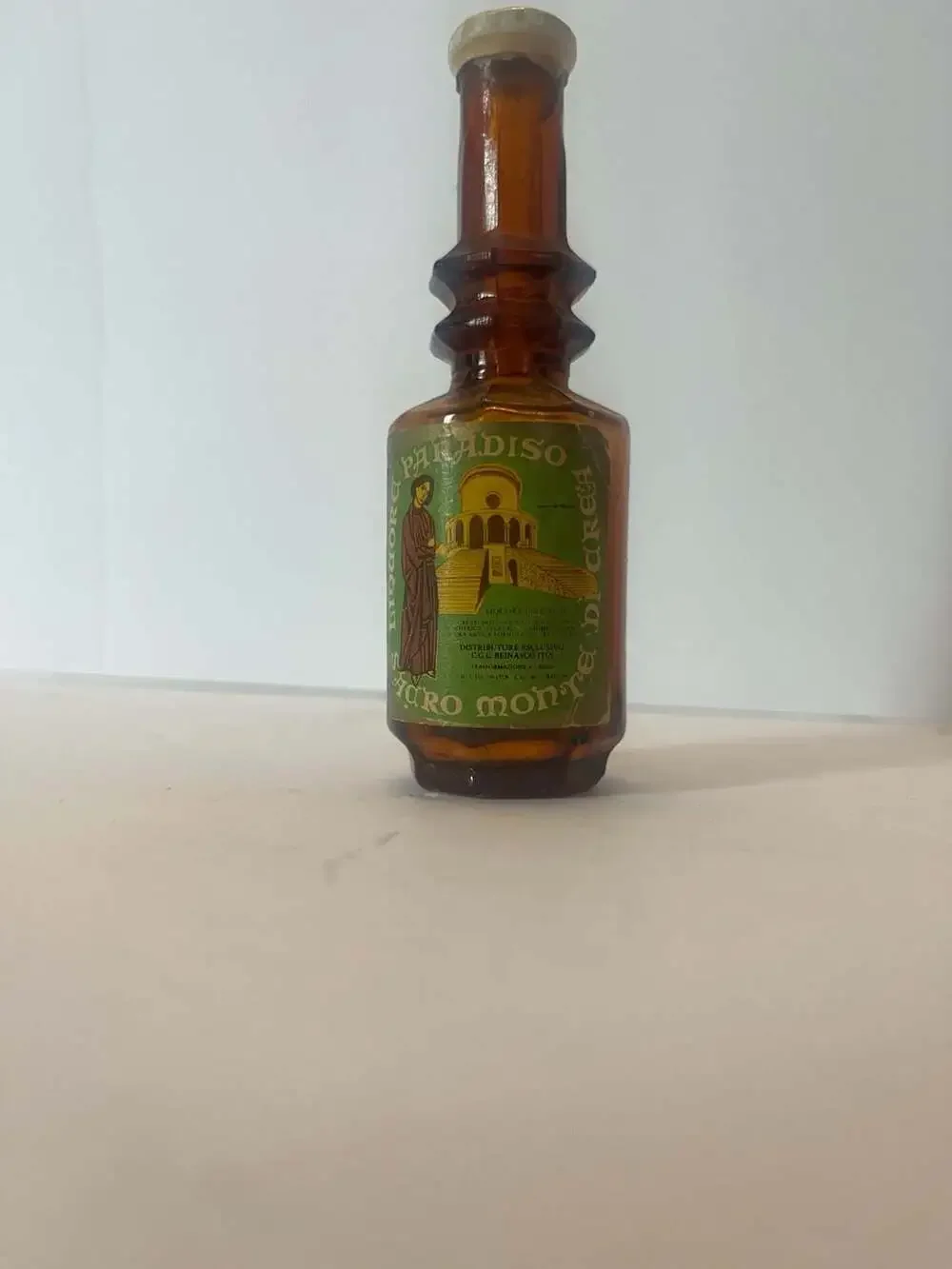 Empty Vintage Liquore Paradiso Sacro Monte D'Orea Digestive Mini Bottle